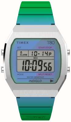 Timex 80 (36mm) Digital Dial / Green Resin Strap TW2V74500