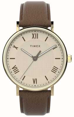 Timex Men's Southview (41mm) Cream Dial / Brown Leather Strap TW2V91300