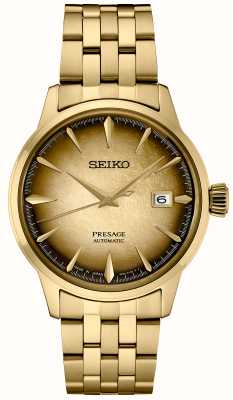 Seiko ‘Half and Half’ Presage Cocktail Time (40.5mm) Gold Dial / Gold-Tone Stainless Steel Bracelet SRPK48J1