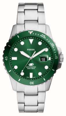Fossil Men's Blue (42mm) Green Dial / Stainless Steel Bracelet FS6033
