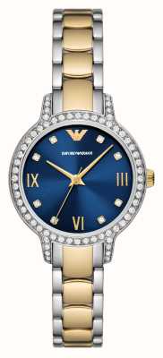 Emporio Armani Women's (32mm) Blue Dial / Two-Tone Stainless Steel Bracelet AR11576