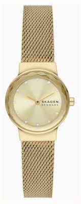 Skagen Women's Freja Lille (26mm) Gold Dial / Gold-Tone Steel Mesh Bracelet SKW3110