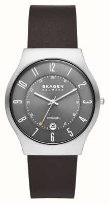 Skagen Men's Sundby Titanium (40mm) Grey Dial / Black Leather Strap SKW6909