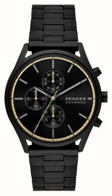 Skagen Men's Holst Chronograph (42mm) Black Dial / Black Stainless Steel Bracelet SKW6910