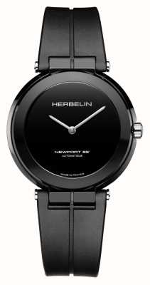 Herbelin Newport Ceramic 35th Anniversary Limited Edition (38mm) Black Dial / Black FKM Rubber 1325CRN04