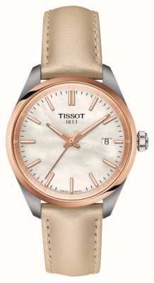 Tissot Women's PR 100 (34mm) Mother-of-Pearl Dial / Cream Leather Strap T1502102611100