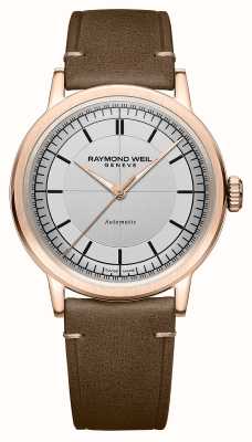 Raymond Weil Millesime Automatic (39.5mm) Silver Dial / Brown Calf Leather Strap 2925-PC5-65001