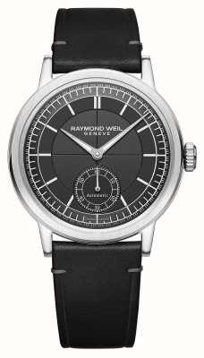 Raymond Weil Millesime Automatic Small-Seconds (39.5mm) Black Dial / Black Calf Leather Strap 2930-STC-60001