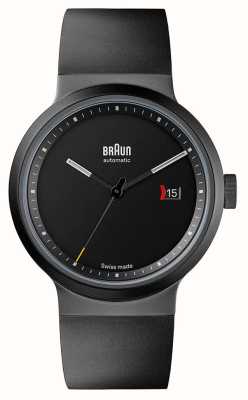 Braun BN0279 Swiss Made Automatic - Limited Edition (40mm) Black Dial / Black Rubber Strap BN0279BKGNG