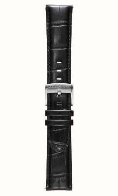 Pininfarina by Globics Genuine Italian Leather 22mm Quick Release Strap - Black Leather / Stainless Steel Buckle PB071