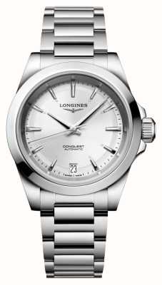 LONGINES Conquest Automatic (34mm) Sunray Silver Dial / Stainless Steel Bracelet L34304726