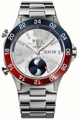 Ball Watch Company Roadmaster Marine GMT Moon-Phase (42mm) Silver Dial / Titanium & Stainless Steel Bracelet DG3220A-S1CJ-SL