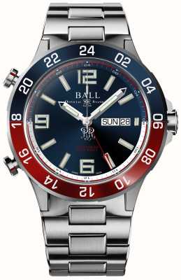 Ball Watch Company Roadmaster Marine GMT (42mm) Blue Dial / Titanium & Stainless Steel Bracelet DG3222A-S1CJ-BE