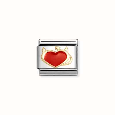 Nomination COMPOSABLE Classic LOVE In Stainless Steel With Enamel And Gold Devil Heart 030207/51
