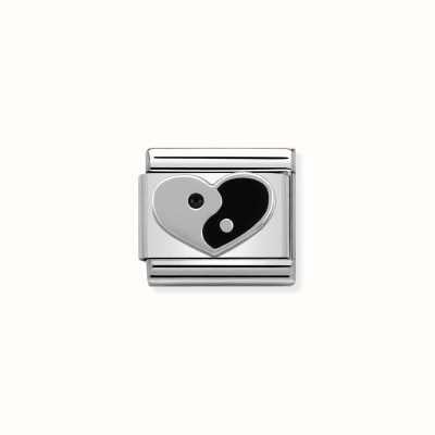 Nomination SYMBOLS In Stainless Steel Enamel And 925 Sterling Silver Yin Yang Heart 330202/20