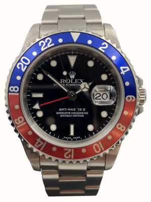Pre-owned Rolex Oyster Perpetual GMT-Master II Pepsi Dial - Ref. 16710 - 2002 Box & Papers J12154