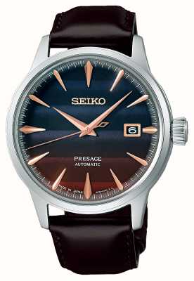 Seiko Presage Star Bar ‘Purple Sunset’ Cocktail Time Limited Edition (40.5mm) Purple Dial / Brown Leather SRPK75J1