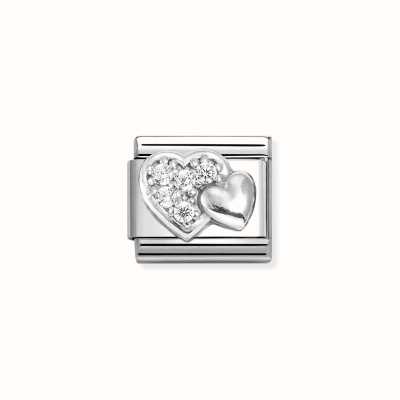 Nomination Composable CLASSIC Silver Pave & Raised Heart Charm 330304/47