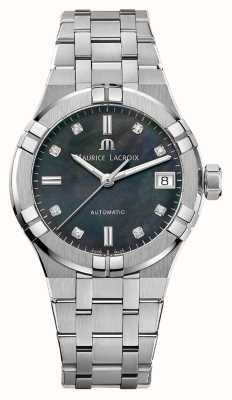 Maurice Lacroix Aikon Automatic Date (35mm) Black Mother of Pearl Dial / Stainless Steel Bracelet AI6006-SS002-370-1
