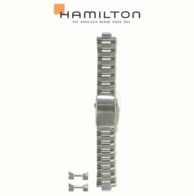 Hamilton Straps Stainless Steel 22mm- Khaki Navy Strap Only H695775103