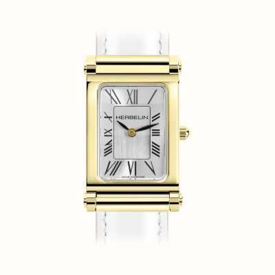 Herbelin Antarès Watch Case - Silver Dial / Gold PVD Steel - Case Only H17048P01