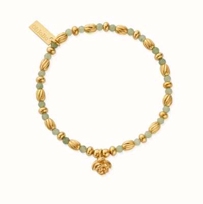 ChloBo In Bloom ROSEBUD Aventurine Bracelet - Gold Plated GBASTO3409