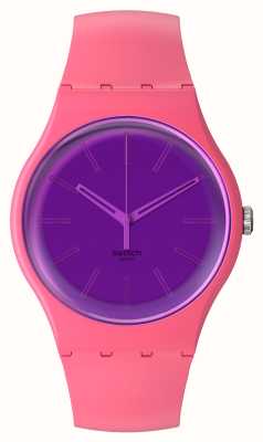 Swatch BERRY HARMONIOUS (41mm) Purple Dial / Pink Silicone Strap SO29P102