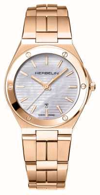 Herbelin Women's Cap Camarat (33mm) Mother-of-Pearl Dial / Rose Gold PVD Stainless Steel Bracelet 14545BPR19