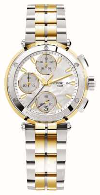 Herbelin Women's Newport Chronograph (35mm) Mother-of-Pearl Dial / Two-Tone Stainless Steel Bracelet 35688BT19