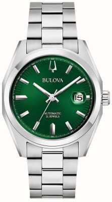 Bulova Men's Surveyor (38mm) Green Dial / Stainless Steel Bracelet 96B429