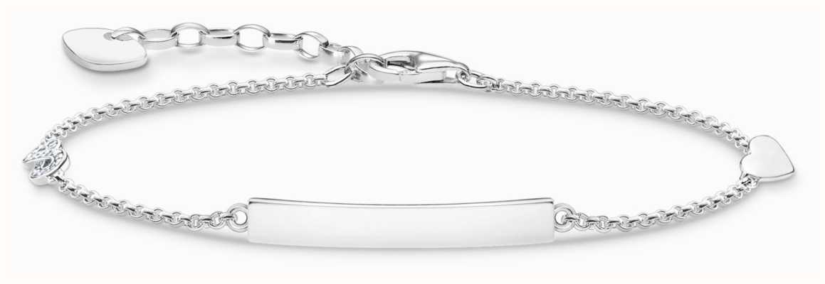 Thomas Sabo Women's Sterling Silver Bar Bracelet Infinity Symbol Heart Chain A1976-015-14
