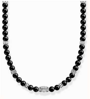 Thomas Sabo Men's Black Onyx Sterling Silver Bead Necklace 50cm KE2180-507-11 L50