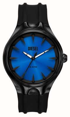 Diesel Men's Streamline (44mm) Blue Dial / Black Silicone Strap DZ2203