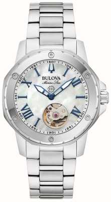 Bulova Marine Star Automatic (35mm) Mother-of-Pearl Dial / Stainless Steel Bracelet 96L326