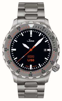 Sinn U50 HYDRO 5000m (41mm) Black Dial / Stainless Steel H-Link Bracelet 1051.010 H-LINK