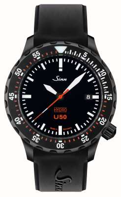 Sinn U50 HYDRO S 5000m (41mm) Black Dial / Black Silicone Strap 1051.020 BLACK SILICONE