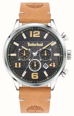 Timberland Men's Ellacoya-Z (46mm) Black Chronograph Dial / Tan Leather Strap TDWGC2091204