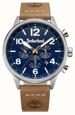 Timberland Men's Myrtle (46mm) Blue Chronograph Dial / Tan Leather Strap TDWGF2182402
