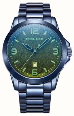 Police CLIFF Quartz Date (47mm) Black Dial Coloured Glass / Blue Stainless Steel Bracelet PEWJH2194503