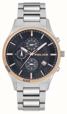 Police VAULT Quartz Chronograph (44mm) Blue Dial / Stainless Steel Bracelet PEWJI2194242