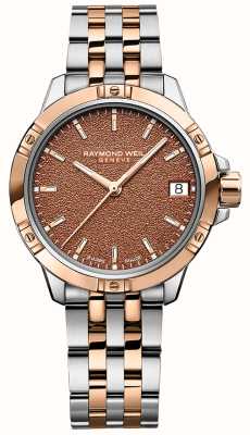 Raymond Weil Tango Classic Quartz (30mm) Terra Cotta Frosted Dial / Two-Tone Stainless Steel Bracelet 5960-SP5-70061
