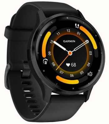 Garmin Venu 3 Slate Stainless Steel Bezel With Black Case And Silicone Band 010-02784-01