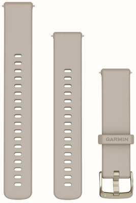 Garmin Quick Release Bands (18mm) French Grey Silicone Soft Gold Hardware 010-13256-02