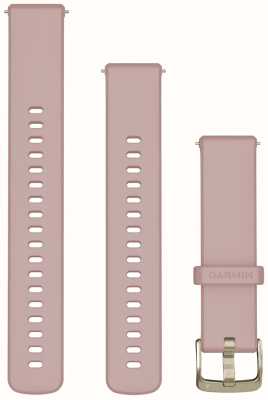 Garmin Quick Release Bands (18mm) Dust Rose Silicone Soft Gold Hardware 010-13256-03