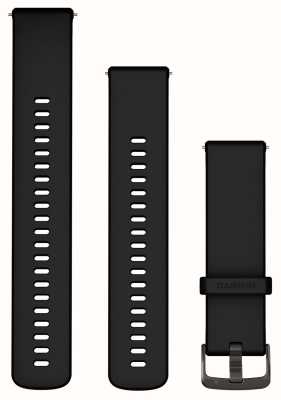 Garmin Quick Release Bands (22 mm) Black Silicone With Slate Hardware 010-13256-21