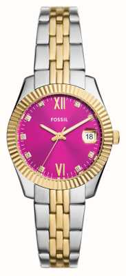 Fossil Women's Scarlette (32mm) Pink Dial / Two-Tone Stainless Steel Bracelet ES5337