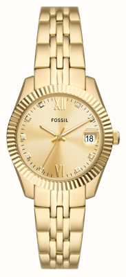 Fossil Women's Scarlette (32mm) Gold Dial / Gold-Tone Stainless Steel Bracelet ES5338