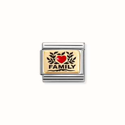Nomination Composabe Classic Gold and Enamel Family Red Heart 030289/07