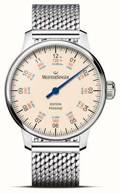 MeisterSinger Limited Edition Passage (43mm) Ivory Dial / Stainless Steel Milanese Bracelet ED-PASSAGE_MIL20
