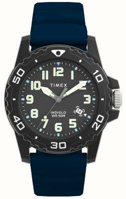 Timex Diver Style (42mm) Black Dial / Blue Silicone Strap TW5M61100